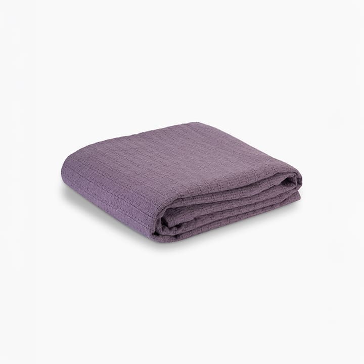 Plain Waffle Coverlet (240x260) Double - Light Lavendar