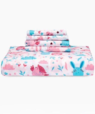 Bunnies Kids Flat Bedsheet Set (240x260) Double 5 pieces