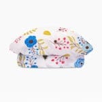 Cherry Blossom Fitted Bedsheet Set (240x260) Double 5 pieces - Blue