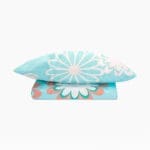 Flowery Flat BedSheet Set (240x260) Double 5 pieces - Blue
