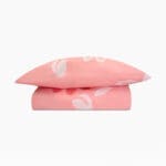 Flowery Flat BedSheet Set (240x260) Double 5 pieces - Pink