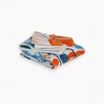 Printed Bedsheet Set Flat ( 240X260 ) Double 5 pieces - Blue