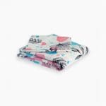 Printed Bedsheet Set Flat ( 240X260 ) Double 5 pieces - Blue
