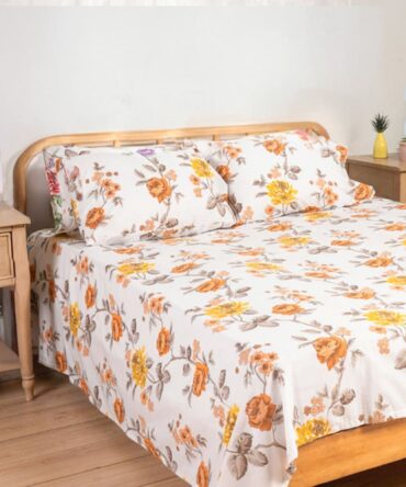 Printed Bedsheet Set Flat ( 240X260 ) Double 5 pieces