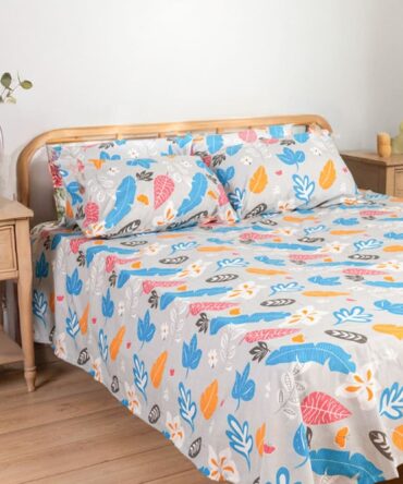Printed Bedsheet Set Flat ( 180x240 ) Single 3 pieces