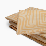 Printed Bedsheet Set Flat ( 240X260 ) Double 5 pieces - Beige