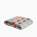 Printed Duvet Cover with Buttons - Double - Grey
