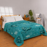 Printed Honeycomb Coverlet 100% Cotton (180 × 240 cm) - Teal